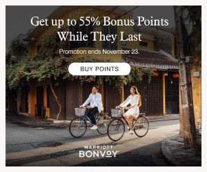 Marriott Bonvoy — Get up to 55% bonus points while they last