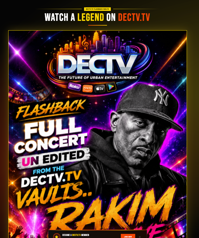 Rakim Live — Full Concert Unedited from the DECTV.TV Vaults — Flashback