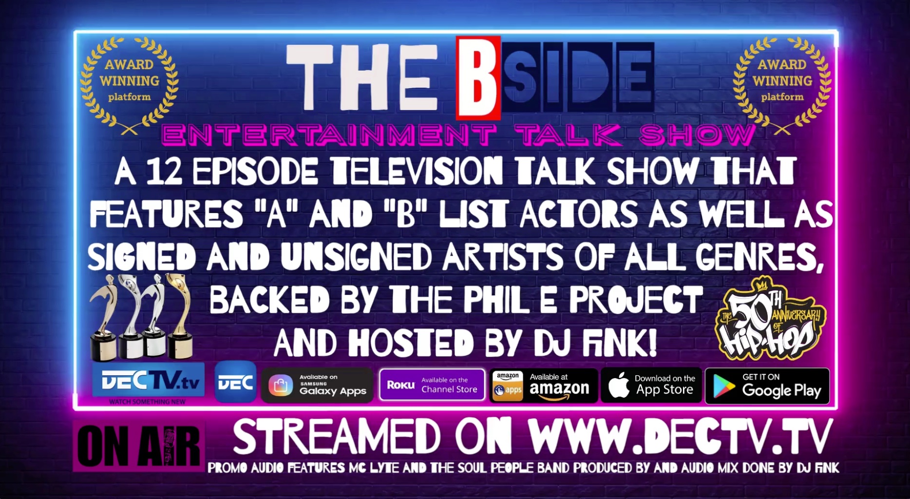 The B Side Entertainment Talk Show — Hosted by DJ Fink — Only on DECTV.TV